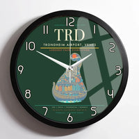Thumbnail for Trondheim Airport Vrnes TRD Wall-Clock Framed - Dark Green