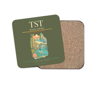 Thumbnail for Trang Airport (TST) design on green army 1 piece coaster