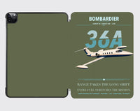 Thumbnail for Bombardier Learjet 36A design on green army ipad tablet case