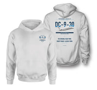 Thumbnail for McDonnell Douglas DC-9-30 design on white double-side hoodie, double-side print