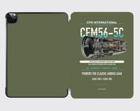 Thumbnail for CFM56-5C design on green army ipad tablet case