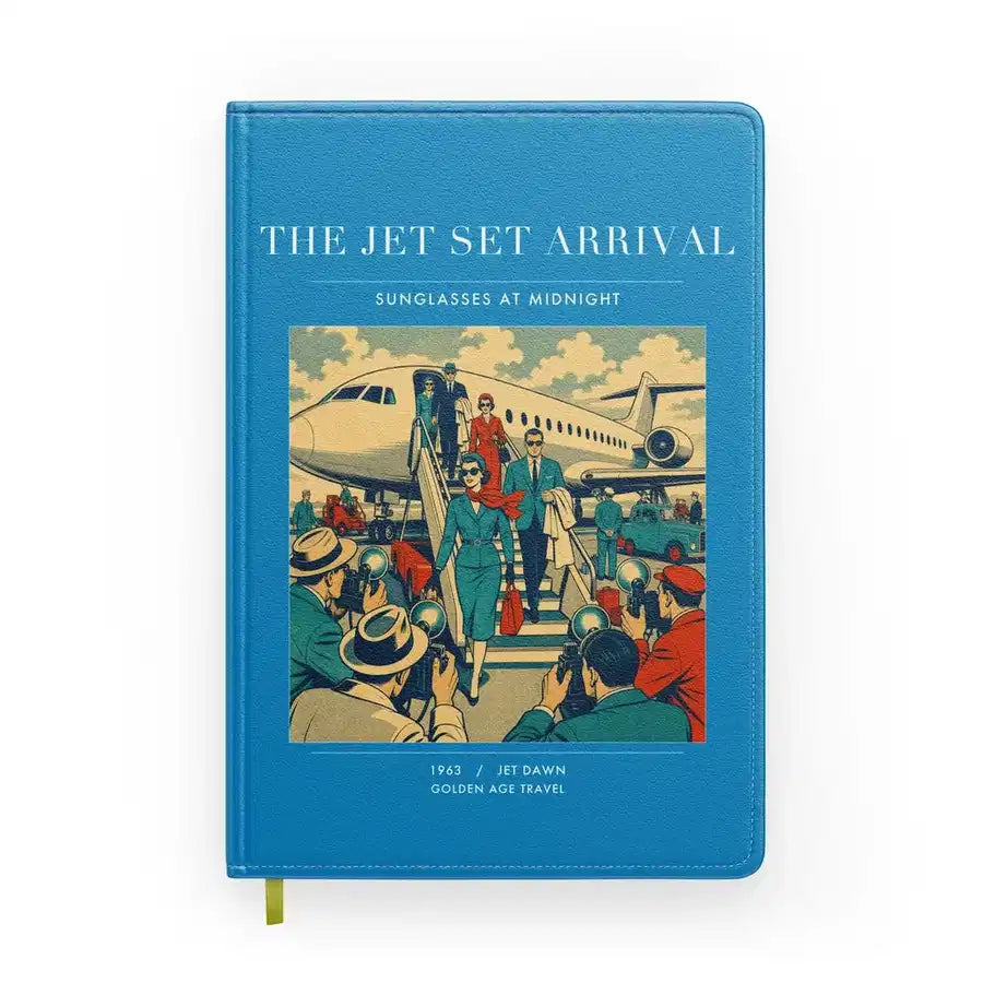 VINTAGE G4121 - The Jet Set Arrival - Designed Notebooks design on turquoise