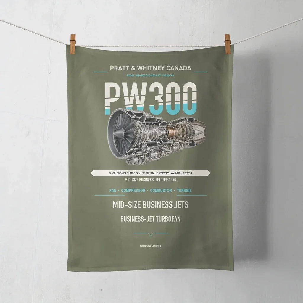 PW300 design on green army towel