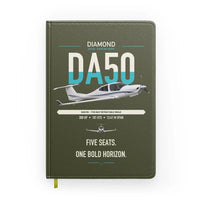 Thumbnail for Diamond DA50 RG design on green army notebook