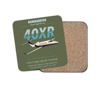 Thumbnail for Bombardier Learjet 40XR design on green army 1 piece coaster