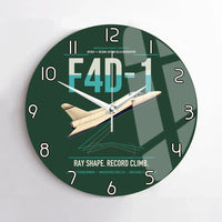 Thumbnail for F4D-1 Skyray design on dark green no frame wall clock