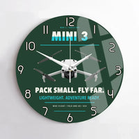Thumbnail for DJI Mini 3 design on dark green no frame wall clock