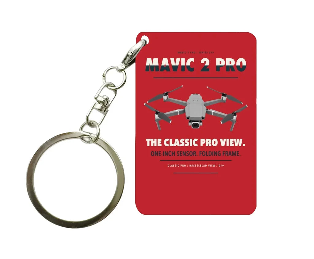 DJI Mavic 2 Pro Key Chain design on red key chain