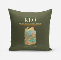 Thumbnail for Kalibo International Airport (KLO) design on green army pillow