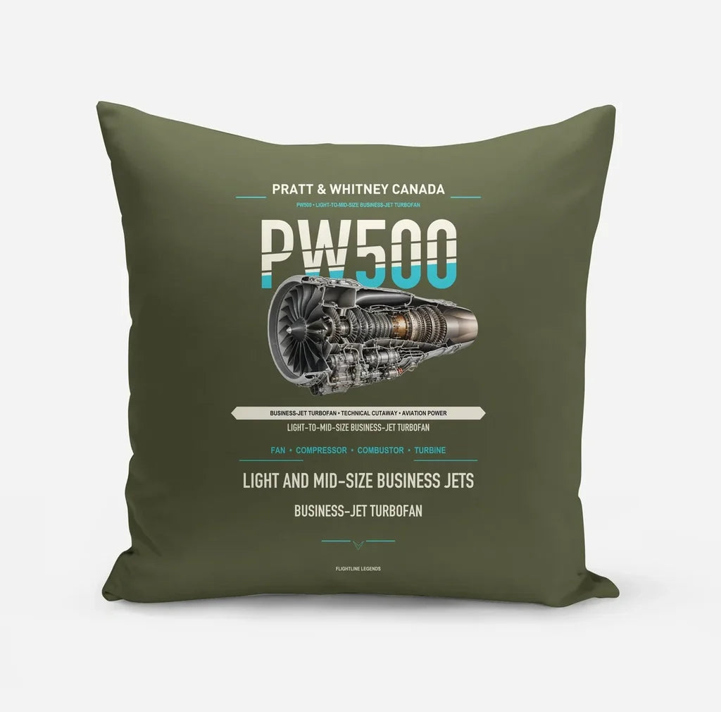 PW500 design on green army pillow
