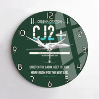 Thumbnail for Cessna Citation CJ2+ design on dark green no frame wall clock