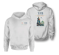 Thumbnail for Iqaluit Airport (YFB) design on white double-side hoodie