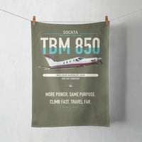 Thumbnail for Socata TBM 850 design on green army towel