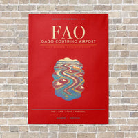 Thumbnail for Gago Coutinho Airport Faro FAO - Canvas Framed - Red