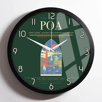 Thumbnail for Porto Alegre - Salgado Filho International Airport POA Wall-Clock Framed - Dark Green