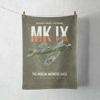 Thumbnail for Supermarine Spitfire Mk IX design on green army towel