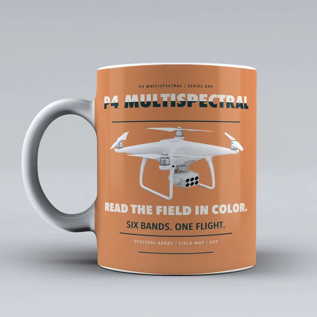P4 Multispectral Mug design on orange dji