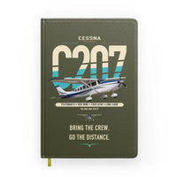 Thumbnail for Cessna T207A Stationair 8 design on green army notebook