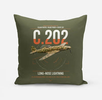 Thumbnail for Macchi C.202 Folgore design on green army pillow