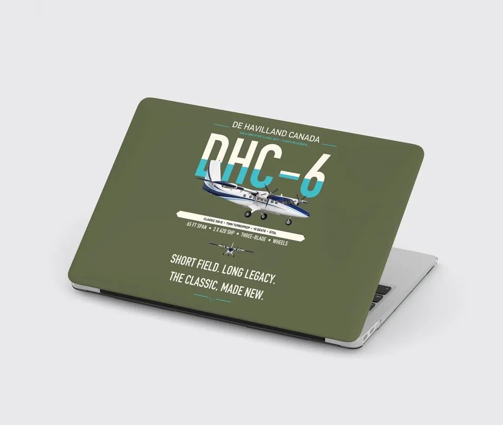 DHC-6 Twin Otter Classic 300-G design on green army MacBook case