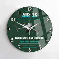 Thumbnail for DJI Air 3S design on dark green no frame wall clock