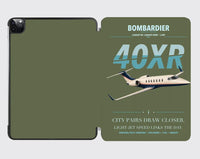 Thumbnail for Bombardier Learjet 40XR design on green army ipad tablet case