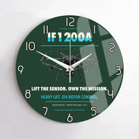Thumbnail for Inspired Flight IF1200A design on dark green no frame wall clock