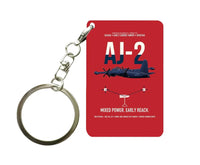 Thumbnail for AJ-2 Savage Tanker design on red designed key chain, double-side print