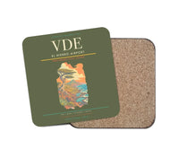 Thumbnail for El Hierro Airport (VDE) design on green army 1 piece coaster