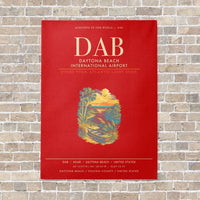 Thumbnail for Daytona Beach International Airport DAB - Canvas Framed - Red