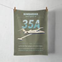 Thumbnail for Bombardier Learjet 35A design on green army towel
