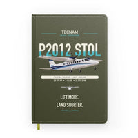 Thumbnail for Tecnam P2012 STOL design on green army notebook
