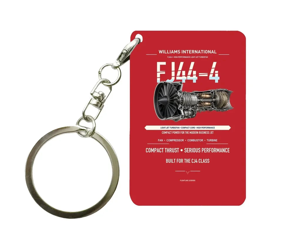 FJ44-4 Key Chain design on red key chain