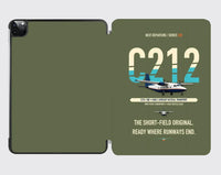 Thumbnail for CASA C-212-100 Aviocar design on green army ipad tablet case