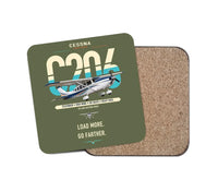 Thumbnail for Cessna 206 Stationair design on green army 1 piece coaster
