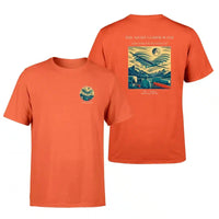 Thumbnail for VINTAGE G4473 - The Night Glider Wave - Double-Side T-Shirt design on orange double side t shirt