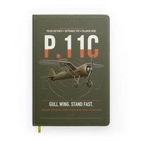 Thumbnail for PZL P.11c design on green army notebook