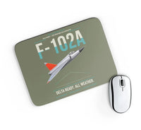 Thumbnail for F-102A Delta Dagger design on green army rectangle mouse pad