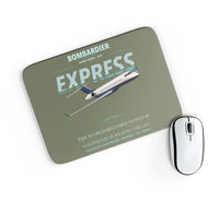 Thumbnail for Bombardier Global Express design on green army rectangle mouse pad