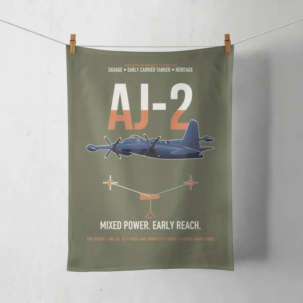 AJ-2 Savage Tanker design on green army towel