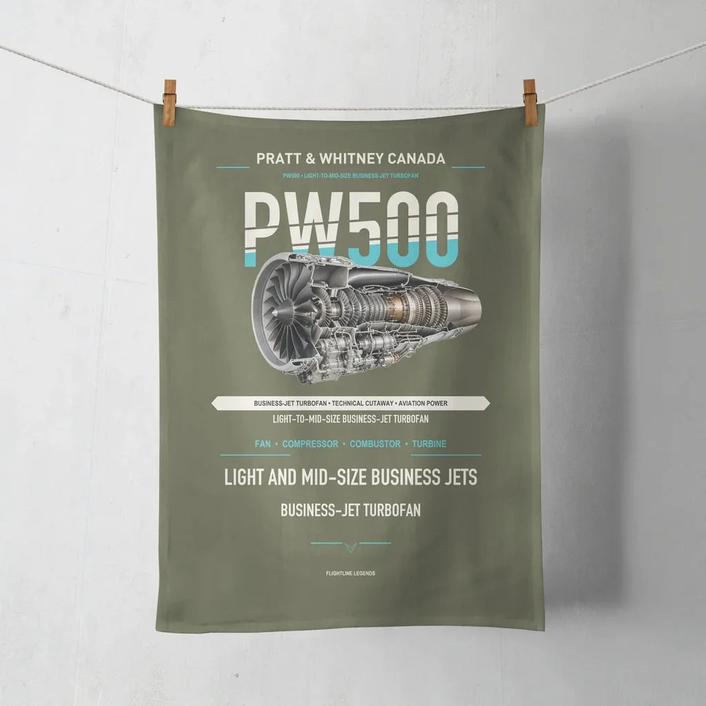 PW500 design on green army towel
