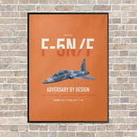 Thumbnail for F-5N F Adversary vertical canvas print - framed - orange background