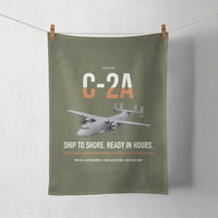 Thumbnail for C-2A Greyhound design on green army towel