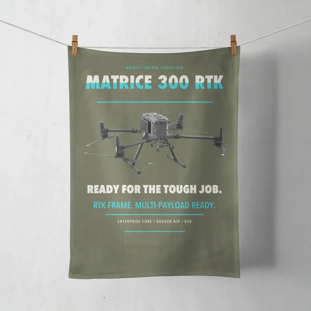 DJI Matrice 300 RTK design on green army towel