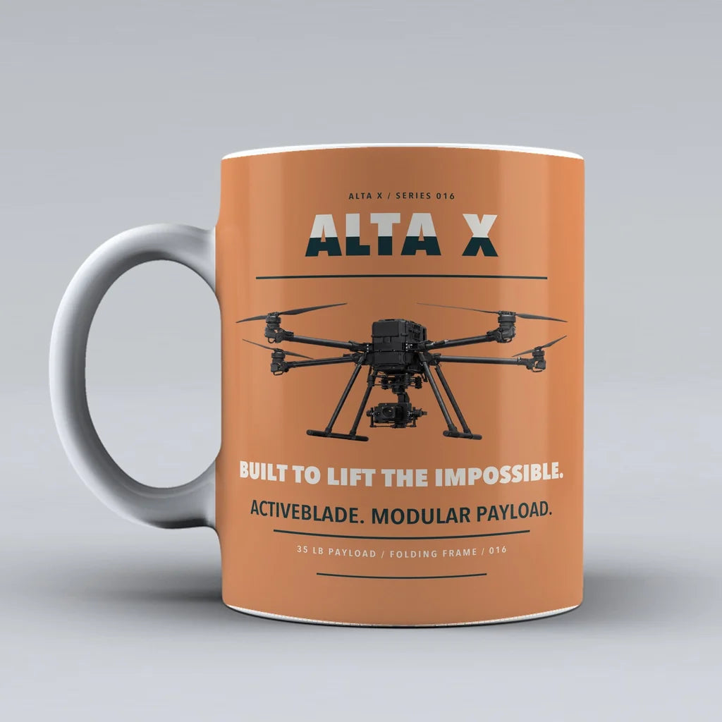 Alta X Mug design on orange freefly