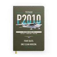 Thumbnail for Tecnam P2010 design on green army notebook