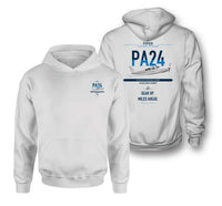 Thumbnail for Piper PA-24-250 Comanche 250 design on white double-side hoodie, double-side print