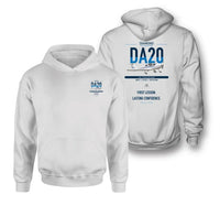 Thumbnail for Diamond DA20 design on white double-side hoodie, double-side print