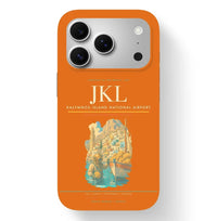Thumbnail for Kalymnos Airport (JKL) design on orange iPhone 17 Pro MagSafe case