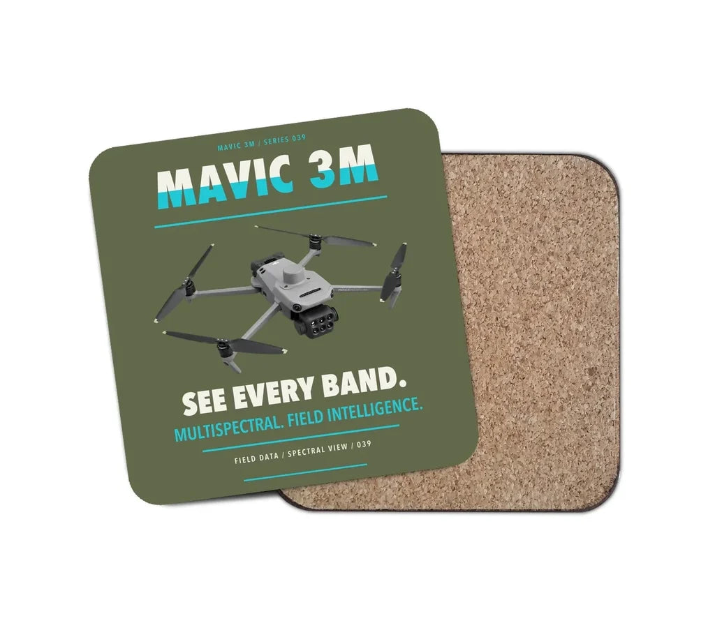 DJI Mavic 3 Multispectral design on green army 1 piece coaster